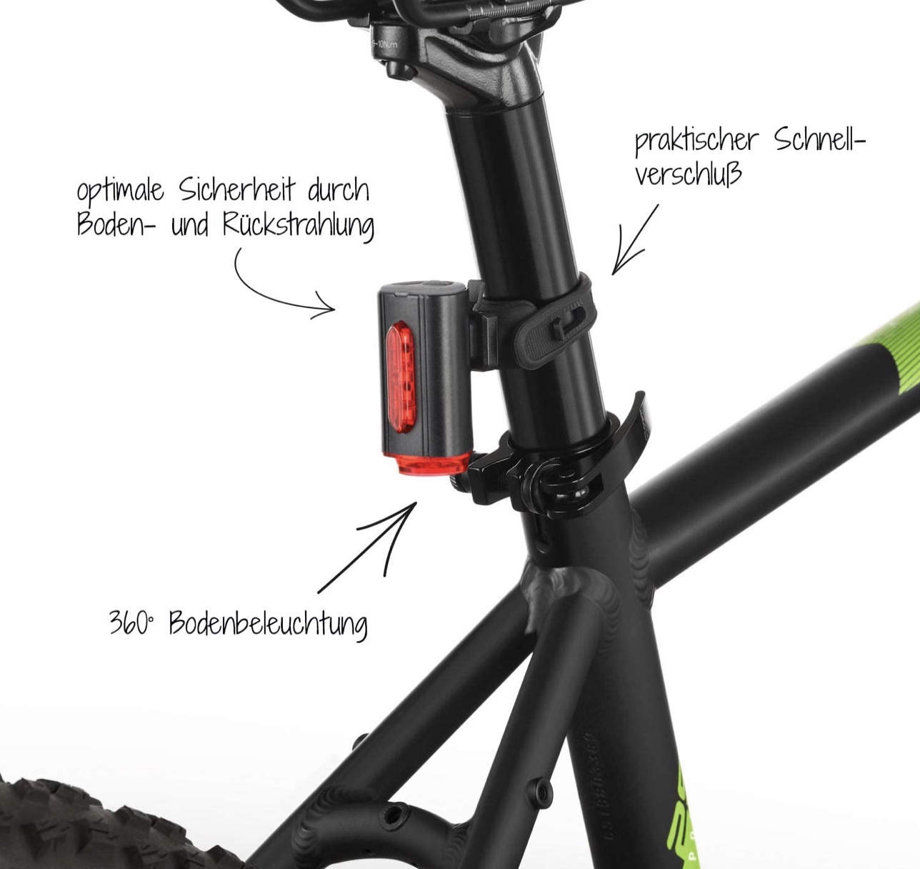 fischer twin fahrrad-rücklicht 360 bodenleuchte